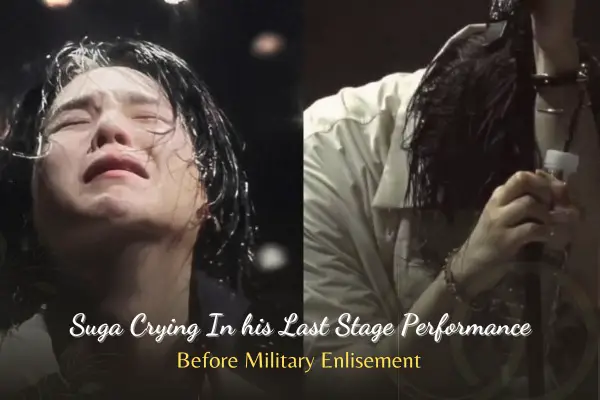 Suga crying in his d-day tour before military service